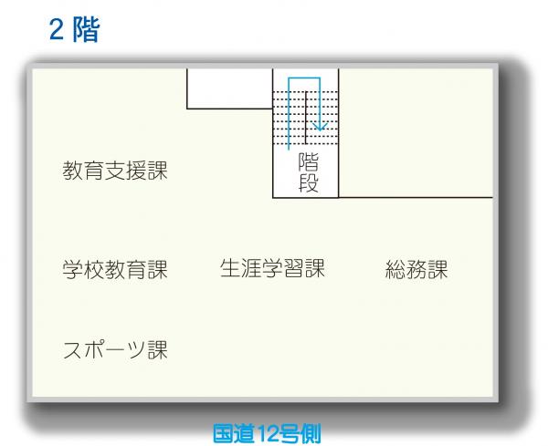 教育庁舎2階 庁舎案内図