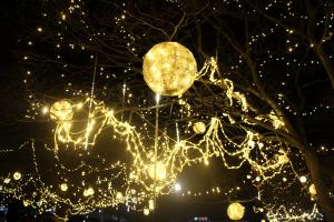幻想的に冬を彩る！江別駅前公園イルミネーション点灯式が開催されました