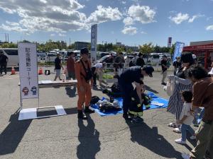 子ども防火衣記念撮影