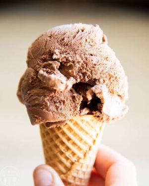 chocolate ice cream cone