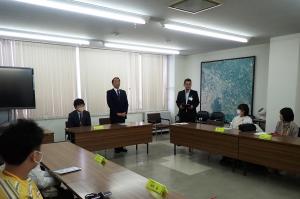 中学生国際交流事業 米国オレゴン州グレシャム市派遣出発式2