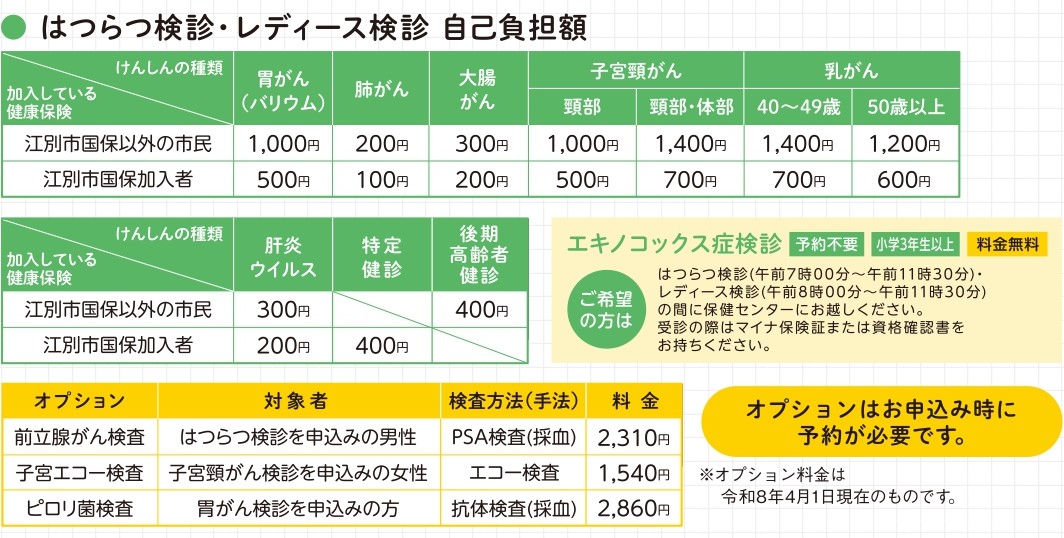 料金表