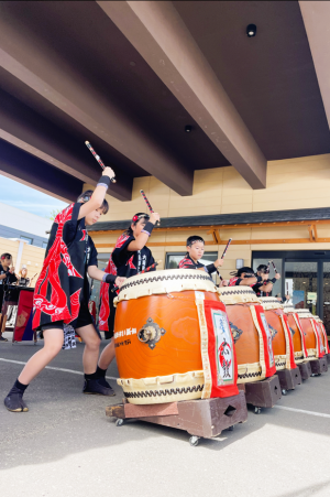 ココルクえべつでこども盆踊りが開催　①和太鼓